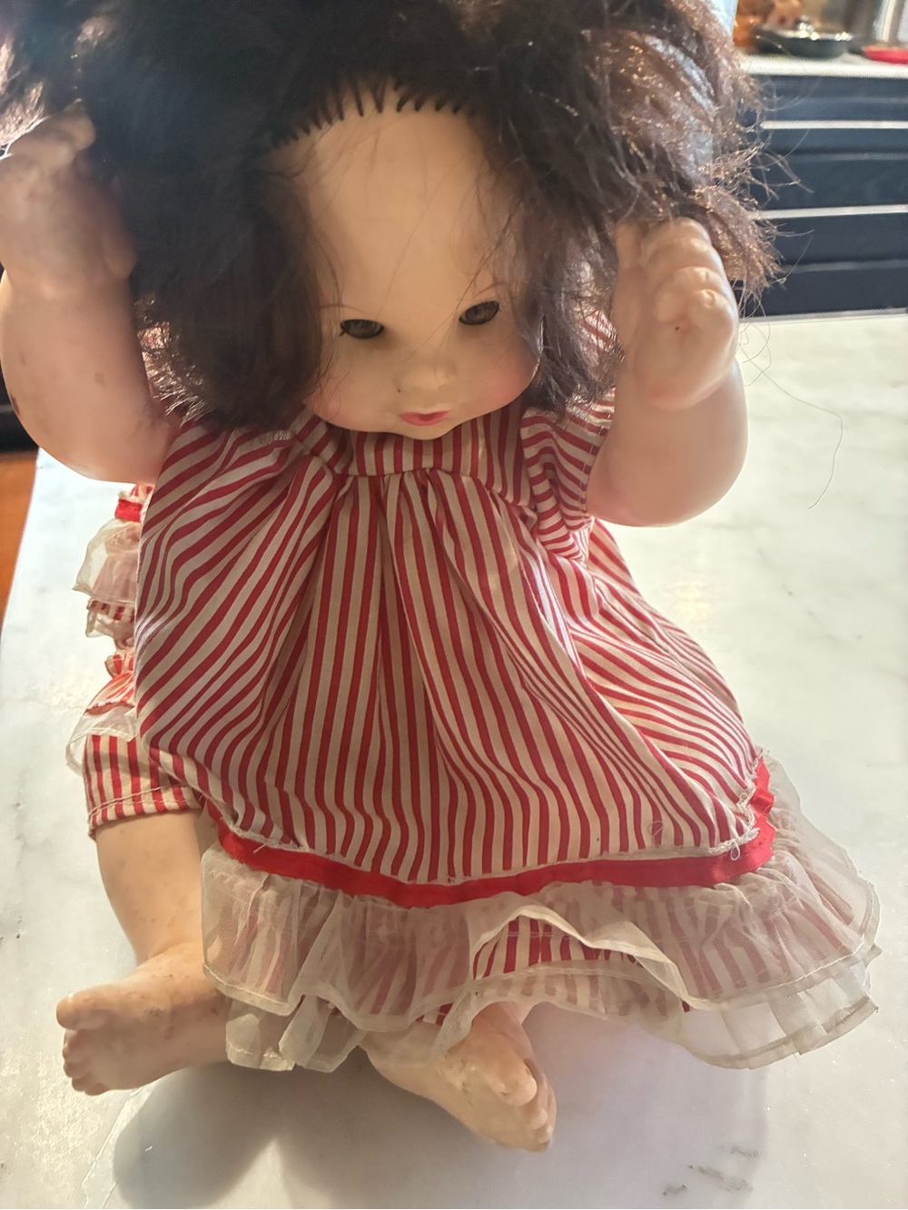 Vintage 1980 Suzanne Gibson 16” Sleepy Eye Vinyl Doll Original Outfit